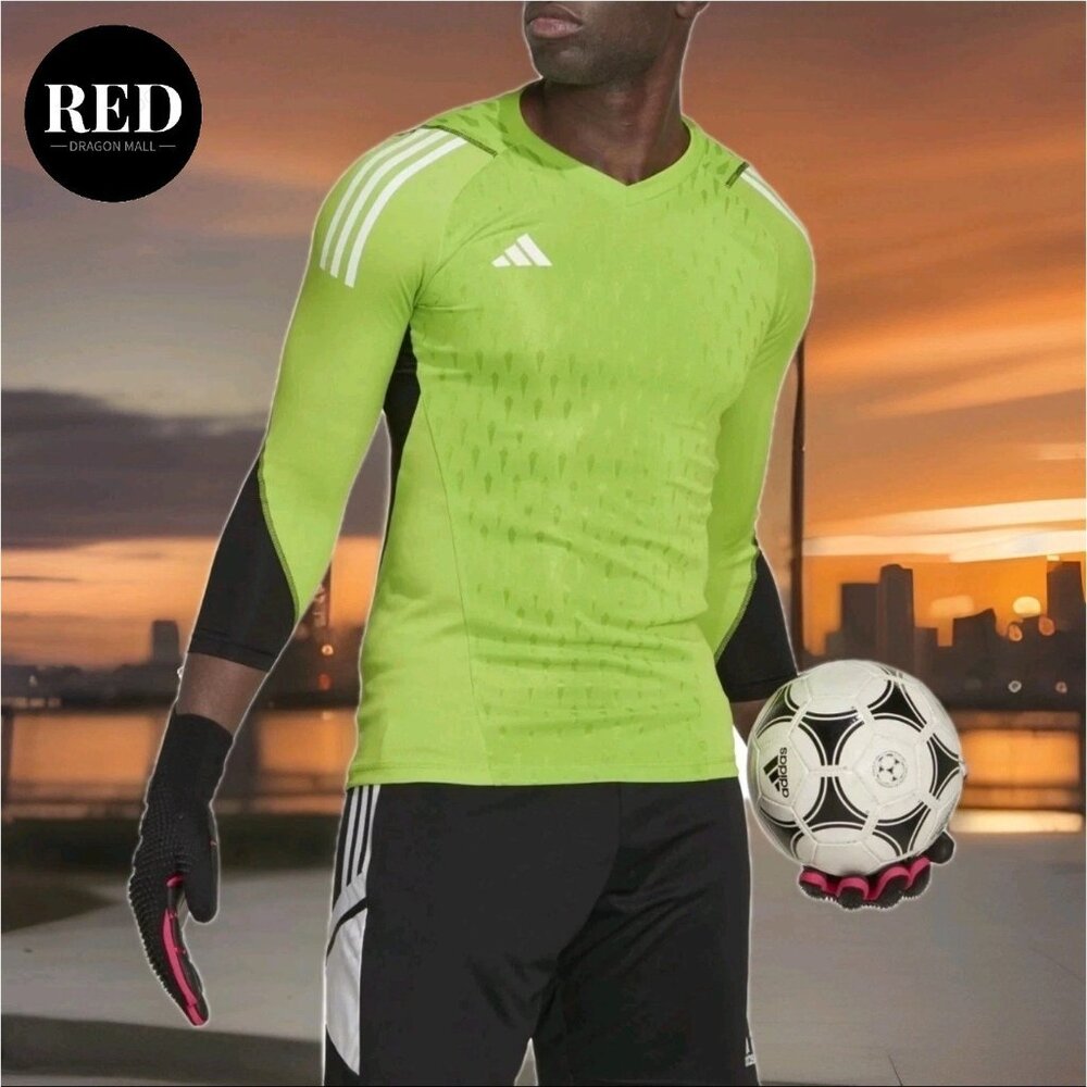 Adidas Tiro 23 Pro LS Goalkeeper Jersey Solar Green HE3156 - Men's Size 2XL